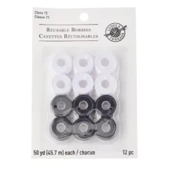 Deals ✔️ Loops & Threads™ Reusable Bobbins, Black & White 🔔