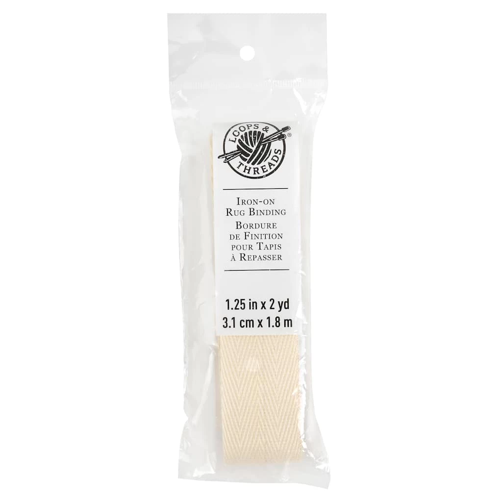 Budget ❤️ Iron-On Rug Binding by Loops & Threads™, 2yd. 🥰 3 Budget ❤️ Iron-On Rug Binding by Loops & Threads™, 2yd. 🥰