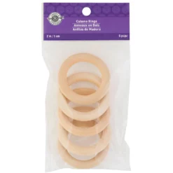 Best Sale ❤️ Loops & Threads® Wood Cabone Rings, 5ct. 🛒 -Loops and Threads Sales Shop 10154187 1