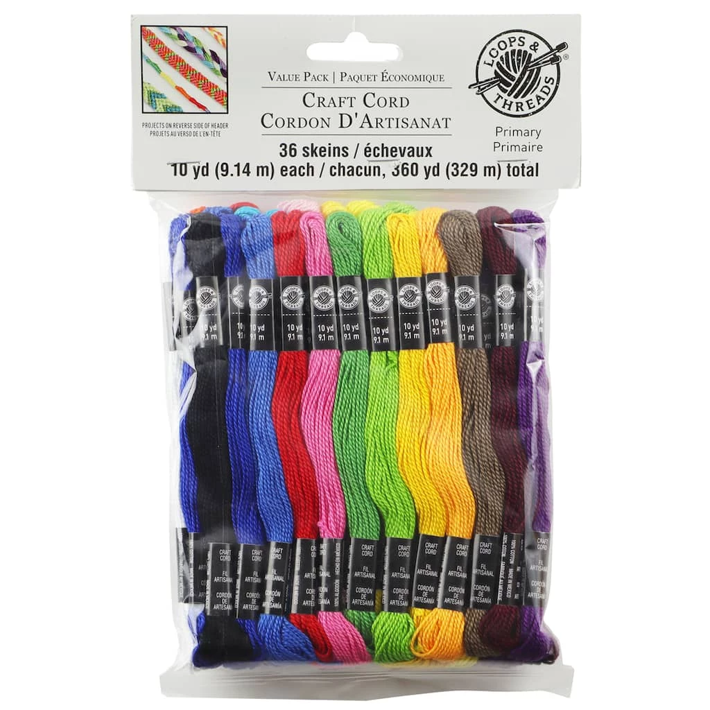 Wholesale β 12 Packs: 36 ct. (432 total) Primary Craft Cord by Loops & Threads™ π― 4 Wholesale β 12 Packs: 36 ct. (432 total) Primary Craft Cord by Loops & Threads™ π― - Image 2