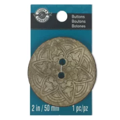 Outlet π 12 Pack: 2" Coconut Design Button by Loops & Threads® π§¨