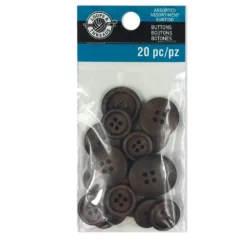 Promo 🛒 Favorite Findings Dark Wood Buttons By Loops & Threads® 😀 -Loops and Threads Sales Shop 10509306
