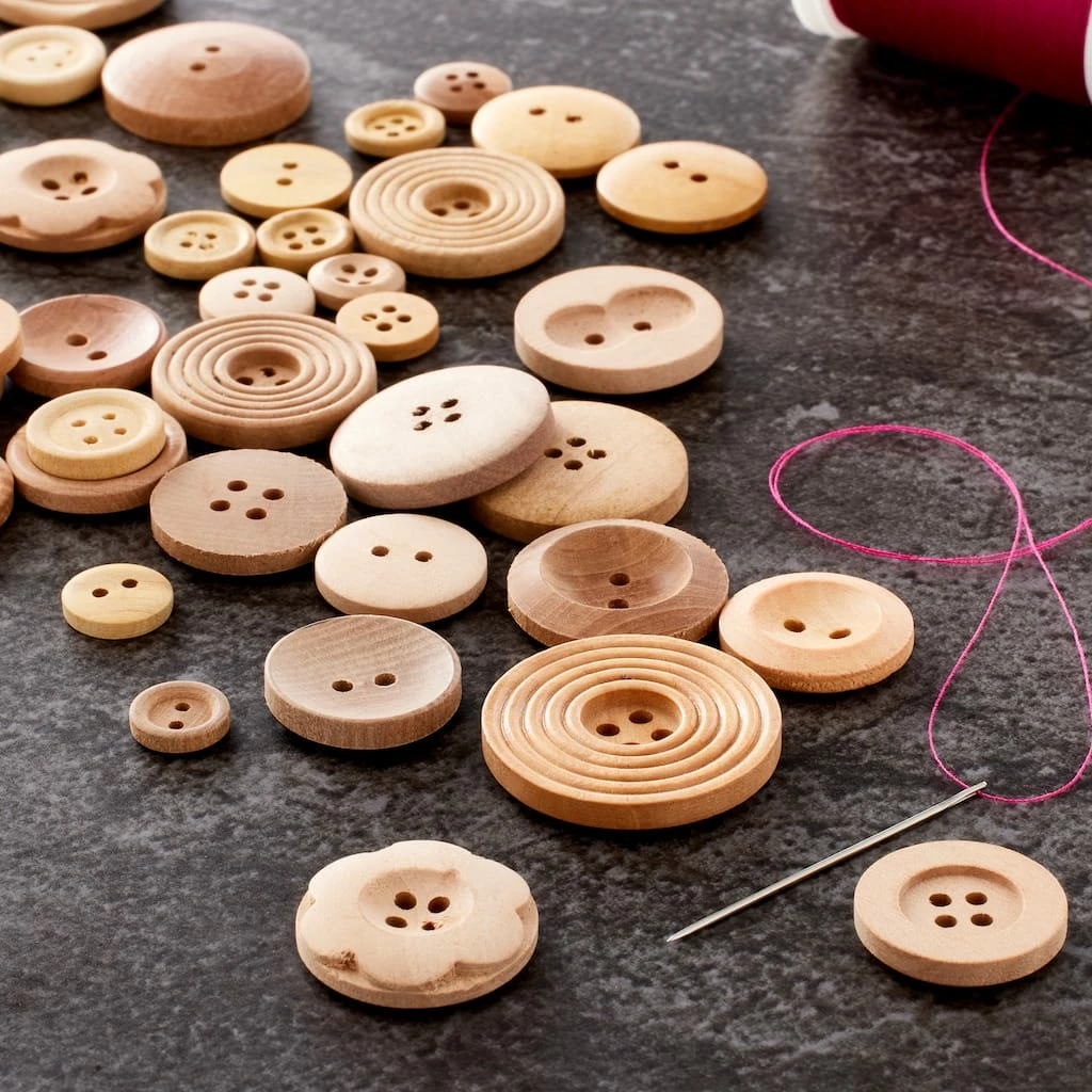 Cheapest π₯ Light Brown Wooden Buttons By Loops By Loops & Threads® β€οΈ 4 Cheapest π₯ Light Brown Wooden Buttons By Loops By Loops & Threads® β€οΈ - Image 2