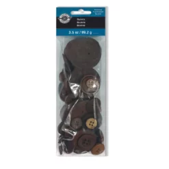 Flash Sale ⭐ 12 Pack: Brown Wooden Buttons Set by Loops & Threads® 👏