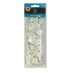 Hot Sale 🌟 12 Pack: White Buttons Value Pack by Loops & Threads® 👏