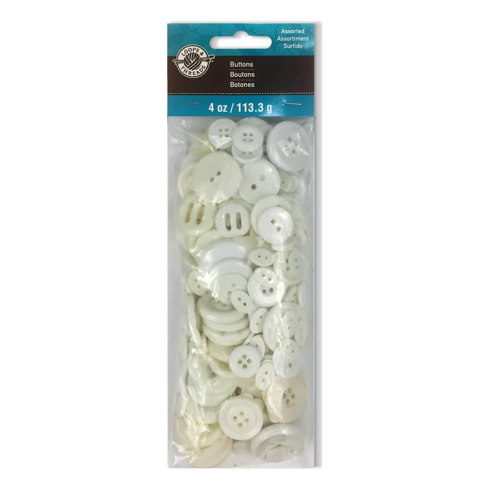 Hot Sale π 12 Pack: White Buttons Value Pack by Loops & Threads® π 3 Hot Sale π 12 Pack: White Buttons Value Pack by Loops & Threads® π