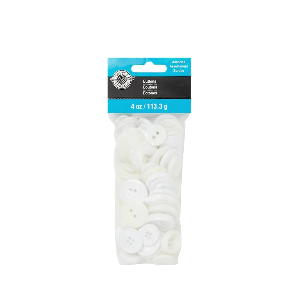 Top 10 π― White Buttons Value Pack By Loops & Threads® π 3 Top 10 π― White Buttons Value Pack By Loops & Threads® π