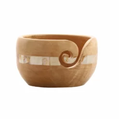 Cheap ⭐ Mango Wood Yarn Bowl with 👩 Mother of Pearl by Loops & Threads™ ✔️