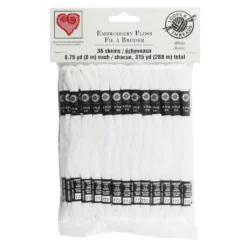 Best Pirce 🛒 12 Packs: 36 ct. (432 total) White Embroidery Floss Pack by Loops & Threads® 🔥