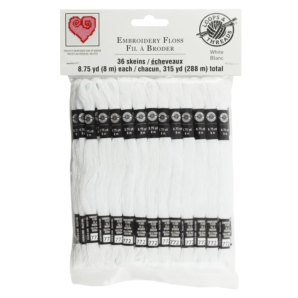 Best Pirce π 12 Packs: 36 ct. (432 total) White Embroidery Floss Pack by Loops & Threads® π₯ 3 Best Pirce π 12 Packs: 36 ct. (432 total) White Embroidery Floss Pack by Loops & Threads® π₯