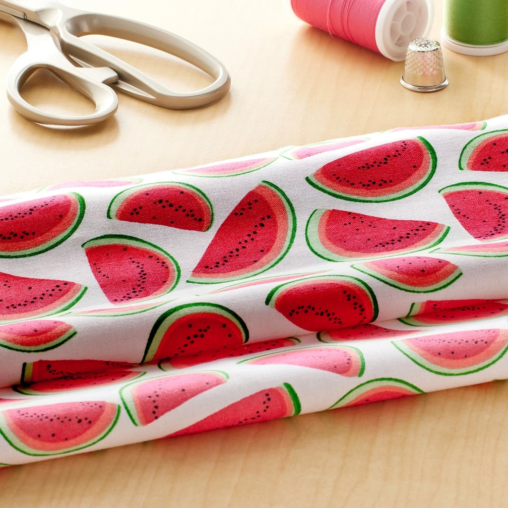 Outlet π₯ Watermelon Cotton Fabric by Loops & Threads™ π 4 Outlet π₯ Watermelon Cotton Fabric by Loops & Threads™ π - Image 2