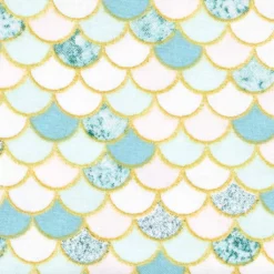 New 🛒 Blue & White Scales Cotton Fabric by Loops & Threads™ 💯 -Loops and Threads Sales Shop 10631299 3