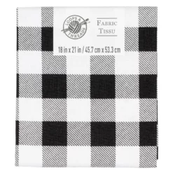 Best deal π― Black Check Cotton Fabric by Loops & Threads™ π