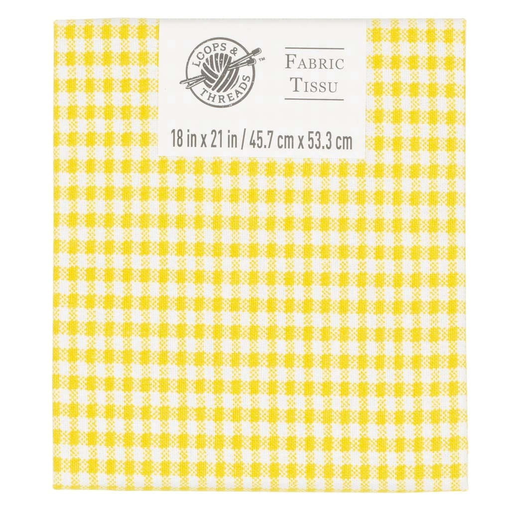 Hot Sale ❤️ Yellow & White Plaid Cotton Fabric by Loops & Threads™ ⌛ 3 Hot Sale ❤️ Yellow & White Plaid Cotton Fabric by Loops & Threads™ ⌛