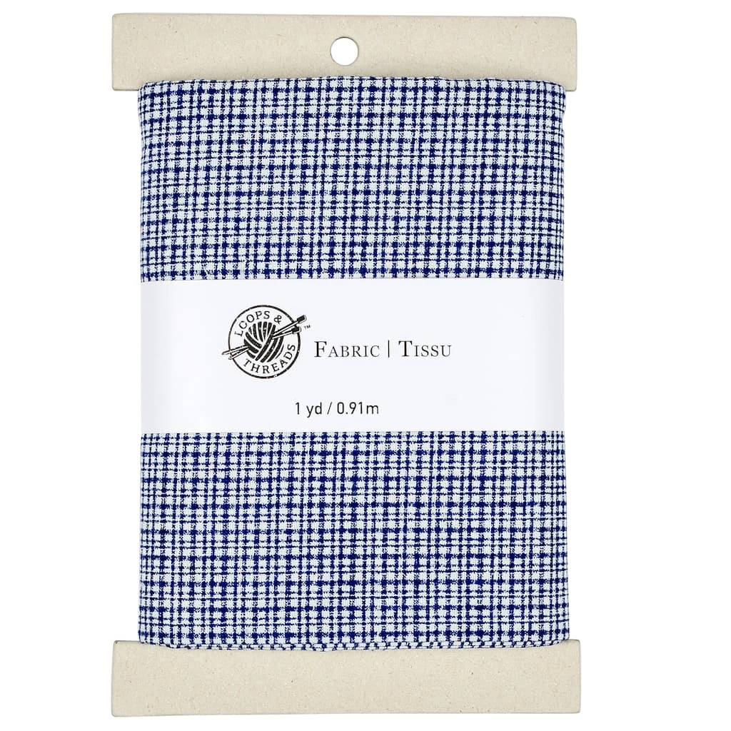 Wholesale π Navy & White Plaid Cotton Fabric Bundle by Loops & Threads™ π€© 3 Wholesale π Navy & White Plaid Cotton Fabric Bundle by Loops & Threads™ π€©