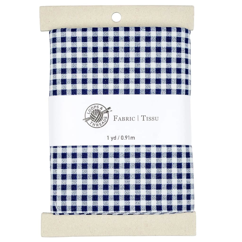 Coupon π Navy & White Checkered Cotton Fabric Bundle by Loops & Threads™ β 3 Coupon π Navy & White Checkered Cotton Fabric Bundle by Loops & Threads™ β