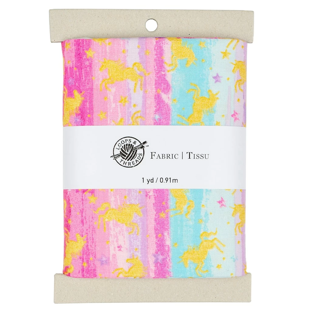 Deals π Multicolor Unicorn Cotton Fabric Bundle by Loops & Threads™ π 3 Deals π Multicolor Unicorn Cotton Fabric Bundle by Loops & Threads™ π