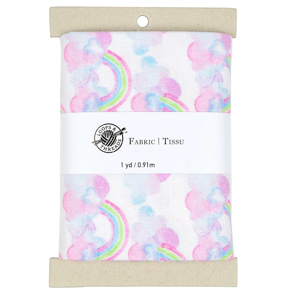 Brand new π₯ Rainbow Cotton Fabric Bundle by Loops & Threads™ βοΈ 3 Brand new π₯ Rainbow Cotton Fabric Bundle by Loops & Threads™ βοΈ