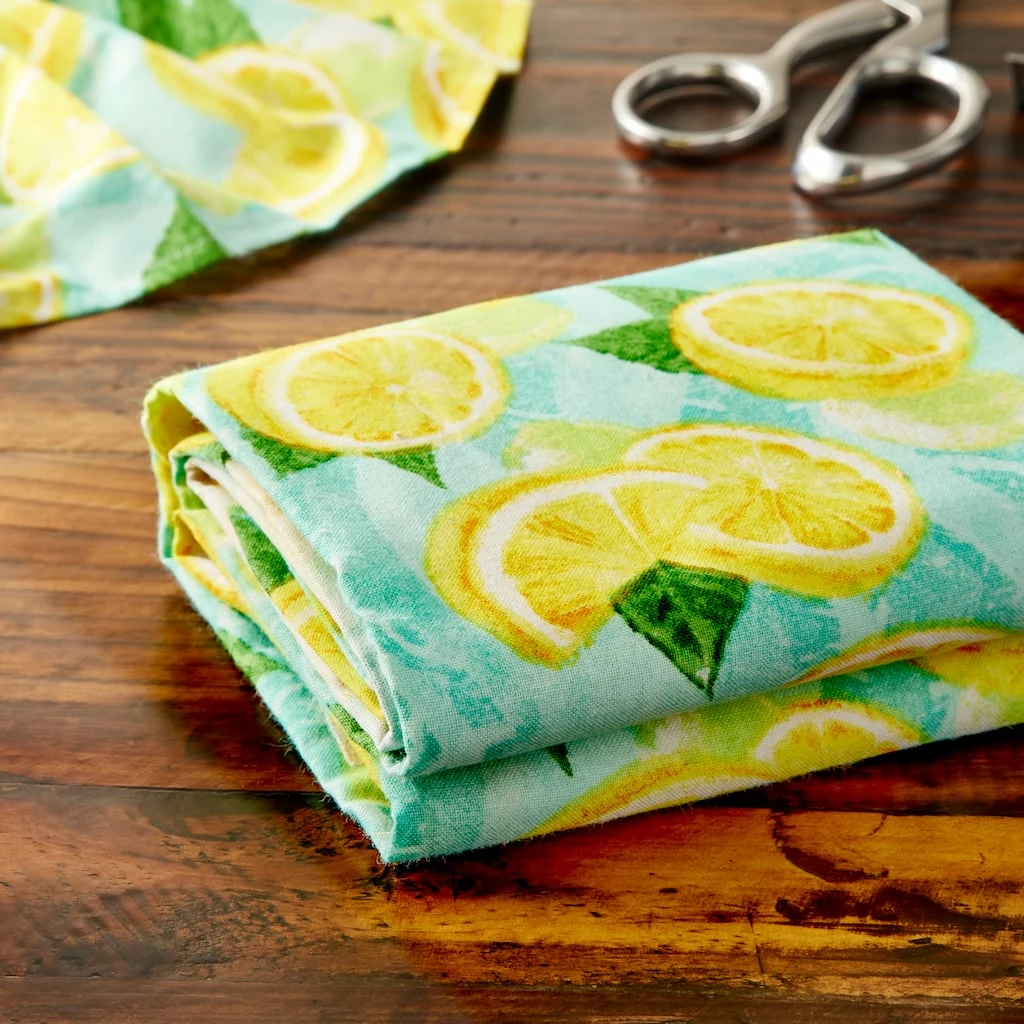 Budget π― Blue & Yellow Lemon Cotton Fabric Bundle by Loops & Threads™ βοΈ 4 Budget π― Blue & Yellow Lemon Cotton Fabric Bundle by Loops & Threads™ βοΈ - Image 2