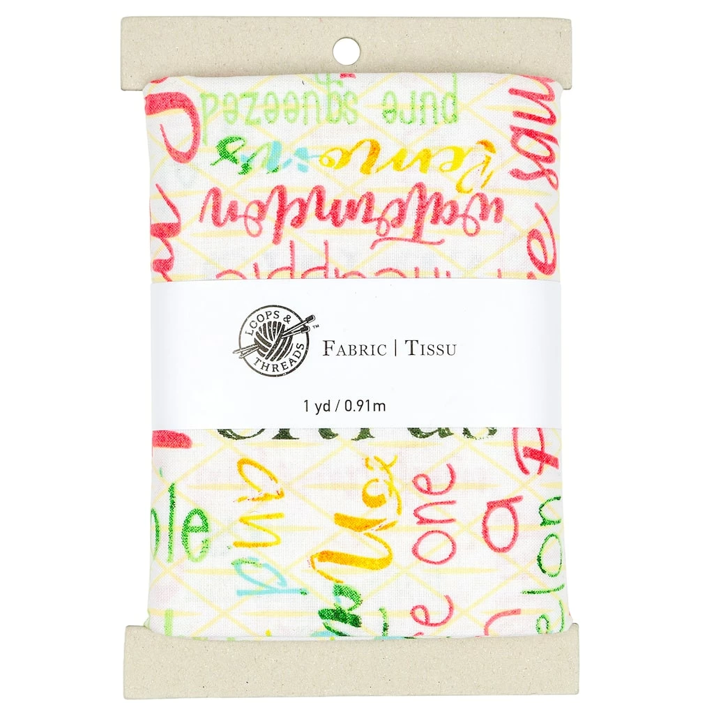 Deals π Colorful Words Cotton Fabric Bundle by Loops & Threads™ π 3 Deals π Colorful Words Cotton Fabric Bundle by Loops & Threads™ π