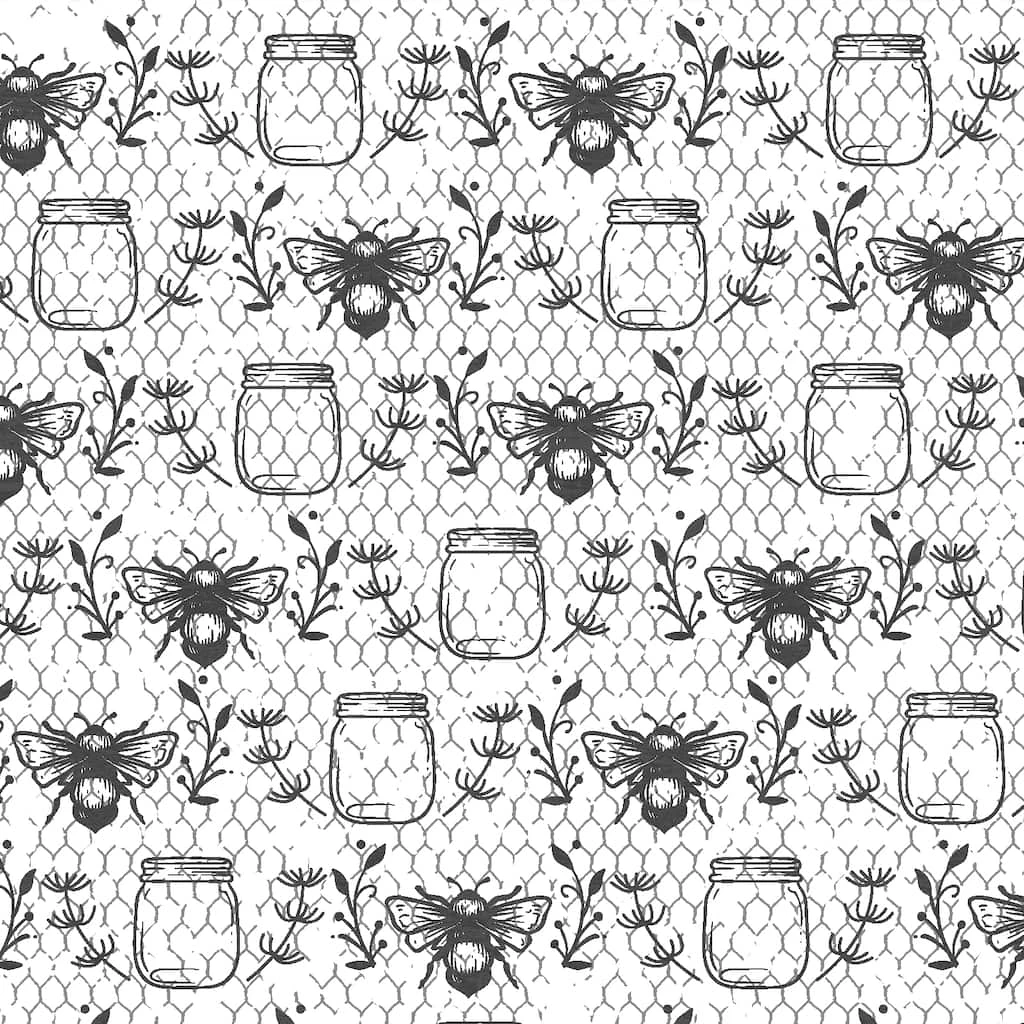 Discount π Black & White Bees Cotton Fabric Bundle by Loops & Threads™ π 6 Discount π Black & White Bees Cotton Fabric Bundle by Loops & Threads™ π - Image 4