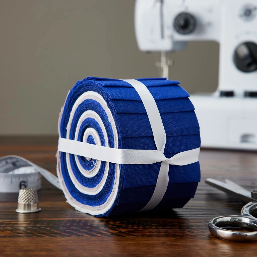 New π Blue & White Cotton Fabric Strips by Loops & Threads™ π― 4 New π Blue & White Cotton Fabric Strips by Loops & Threads™ π― - Image 2