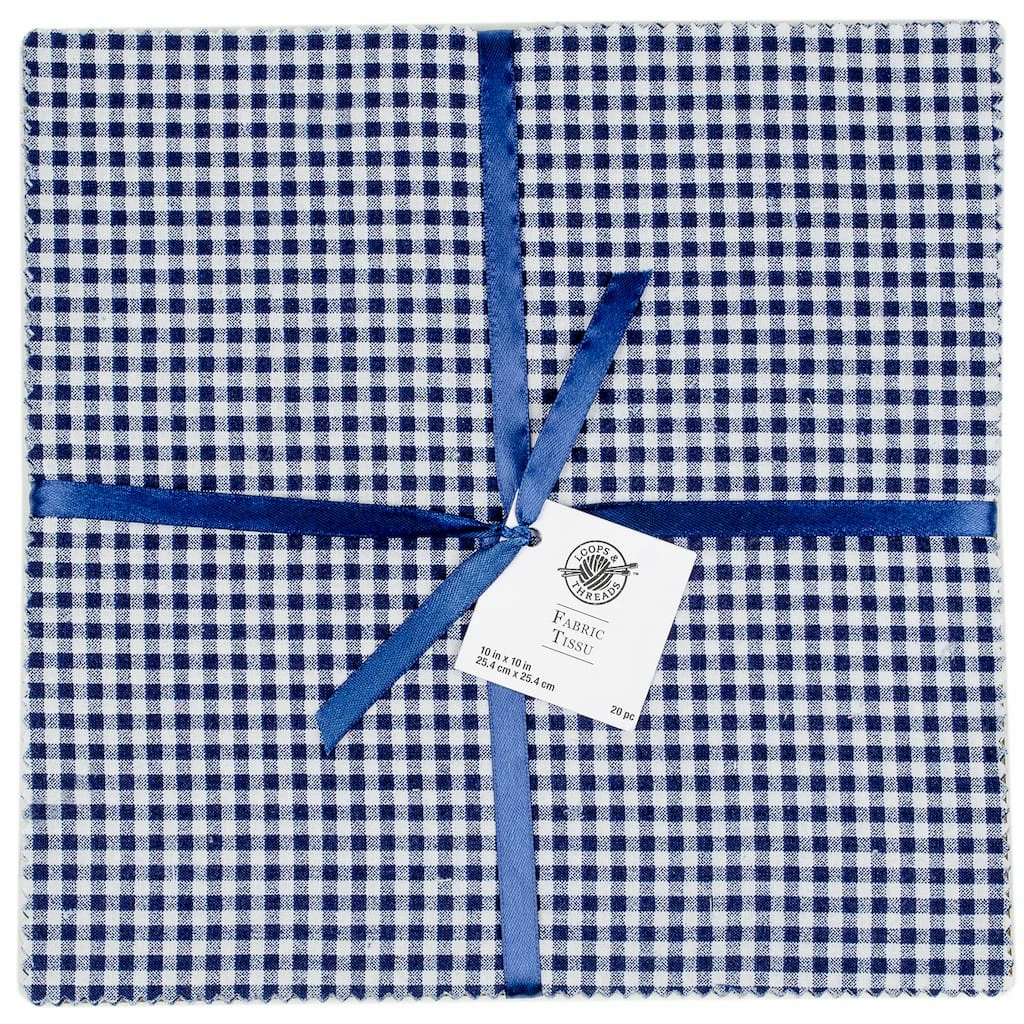 Top 10 π Navy & White Checkered Cotton Fabric Squares by Loops & Threads™ π₯° 3 Top 10 π Navy & White Checkered Cotton Fabric Squares by Loops & Threads™ π₯°