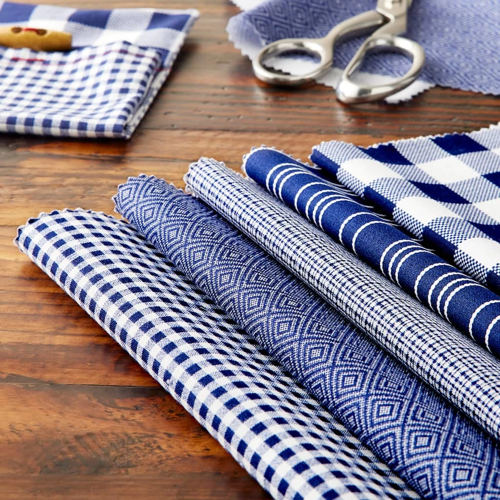 Top 10 π Navy & White Checkered Cotton Fabric Squares by Loops & Threads™ π₯° 4 Top 10 π Navy & White Checkered Cotton Fabric Squares by Loops & Threads™ π₯° - Image 2