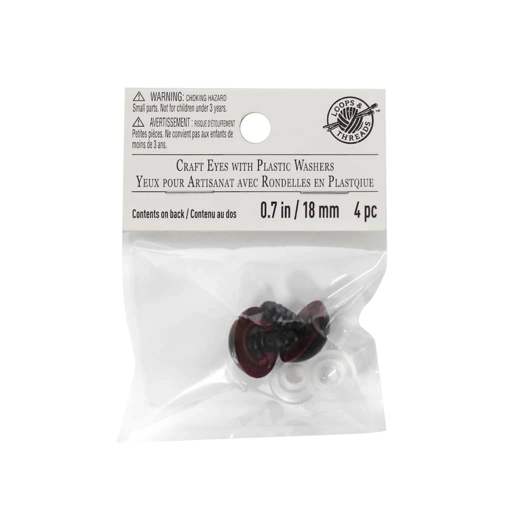 Wholesale π 12 Pack: 18mm Craft Eyes with Plastic Washers by Loops & Threads™ π 5 Wholesale π 12 Pack: 18mm Craft Eyes with Plastic Washers by Loops & Threads™ π - Image 3