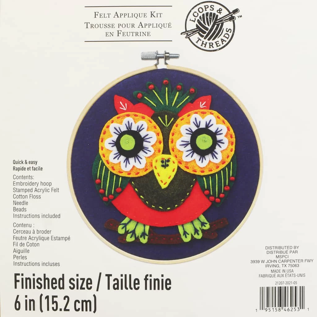 Flash Sale π₯ Owl Felt Applique Kit by Loops & Threads® π₯ 4 Flash Sale π₯ Owl Felt Applique Kit by Loops & Threads® π₯ - Image 2