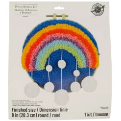 Deals 🧨 Rainbow & Pom-Pom Punch Needle Kit by Loops & Threads® ✨ -Loops and Threads Sales Shop 10663966 1