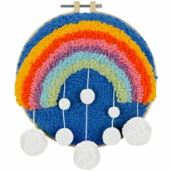 Deals 🧨 Rainbow & Pom-Pom Punch Needle Kit by Loops & Threads® ✨