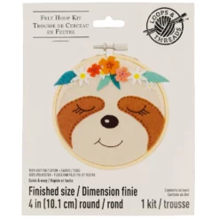 New 🔔 Sloth Felt Hoop Kit by Loops & Threads™ 🔔 -Loops and Threads Sales Shop 10663986 1