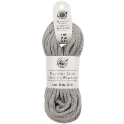 Hot Sale 🤩 Charcoal Macramé Cotton Cord by Loops & Threads®, 75ft. ✨
