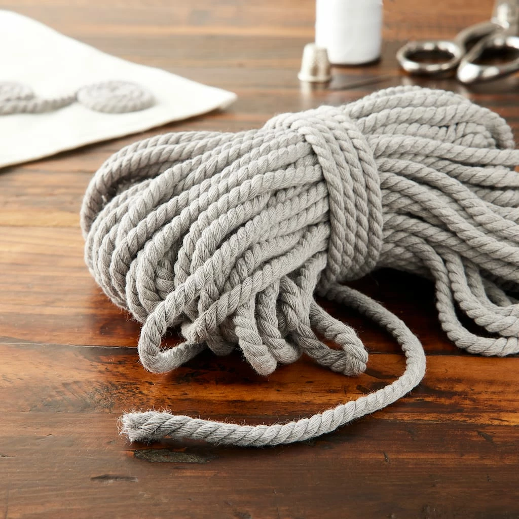 Hot Sale π€© Charcoal Macramé Cotton Cord by Loops & Threads®, 75ft. β¨ 5 Hot Sale π€© Charcoal Macramé Cotton Cord by Loops & Threads®, 75ft. β¨ - Image 3