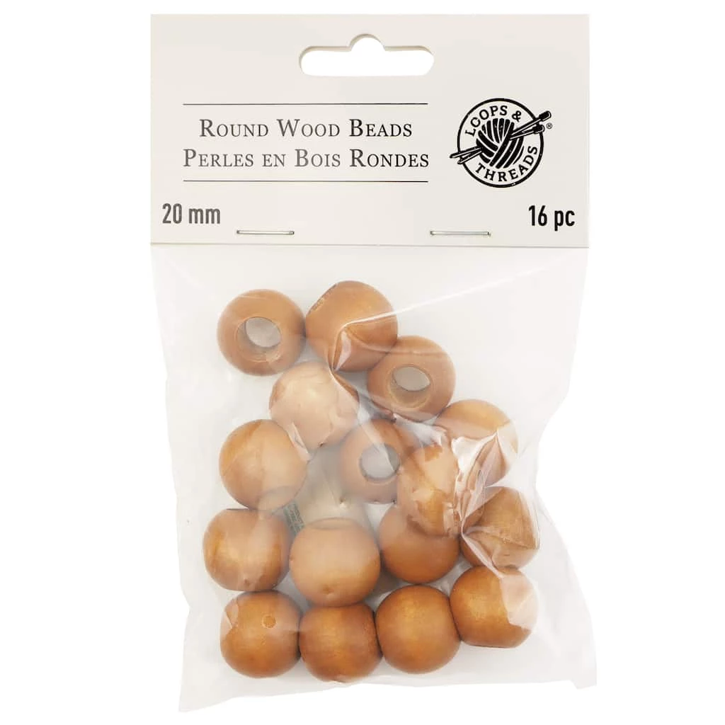 Outlet π₯ 12 Packs: 16 ct. (192 total) Maple Round Wood Beads, 20mm by Loops & Threads® β¨ 3 Outlet π₯ 12 Packs: 16 ct. (192 total) Maple Round Wood Beads, 20mm by Loops & Threads® β¨