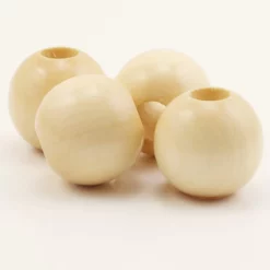 New 😍 Natural Wood Round Beads by Loops & Threads®, 32mm 👍 -Loops and Threads Sales Shop 10666684 2