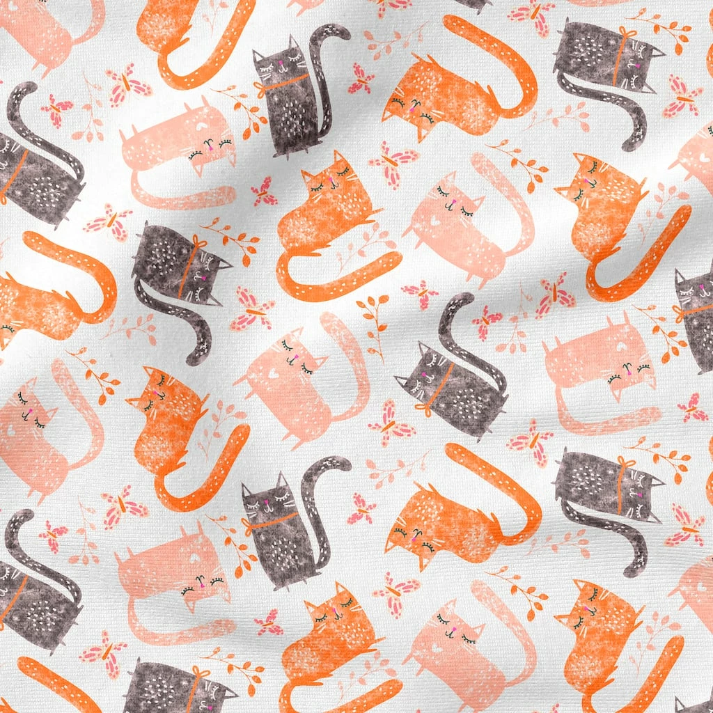 Best Sale 🥰 Coral Cats Cotton Fabric Bundle by Loops & Threads™ 🧨 7 Best Sale 🥰 Coral Cats Cotton Fabric Bundle by Loops & Threads™ 🧨 - Image 5