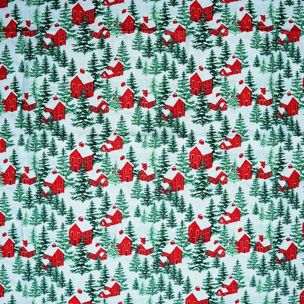 Deals π₯° Snowy House Scene Cotton Fabric by Loops & Threads® β 4 Deals π₯° Snowy House Scene Cotton Fabric by Loops & Threads® β - Image 2